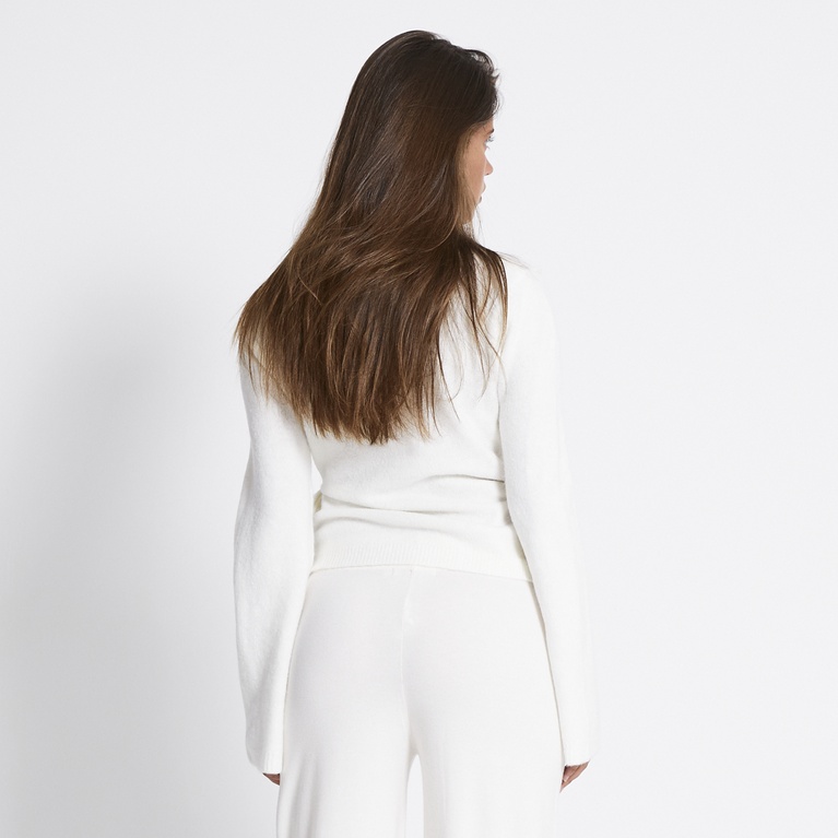 Wrap knit cardigan" Willow" Off white